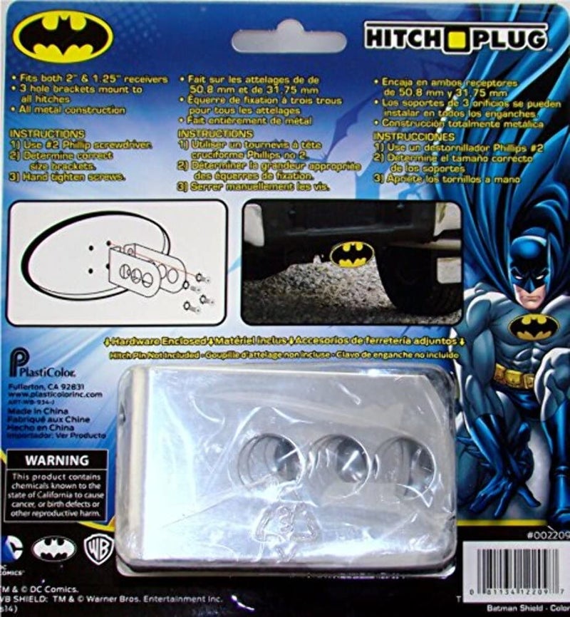 Plasticolor 002209R01 Warner Brothers Warner. Bros Batman Hitch Cover, 1 Pack - Image 5